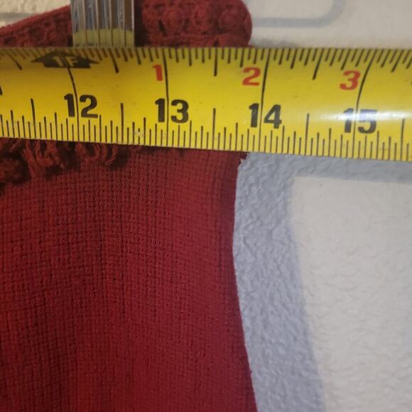 Native Daughters Mini Skirt Womens M Red Tassels Boho Western - Picture 5 of 8